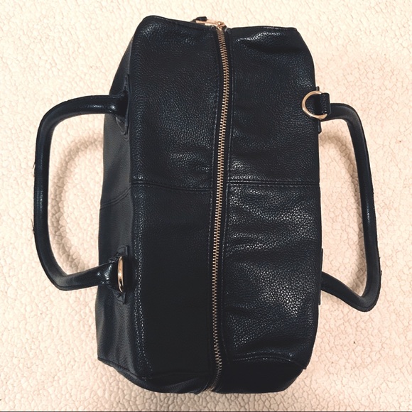 New York & Company Black Leather Satchel - Picture 3 of 8